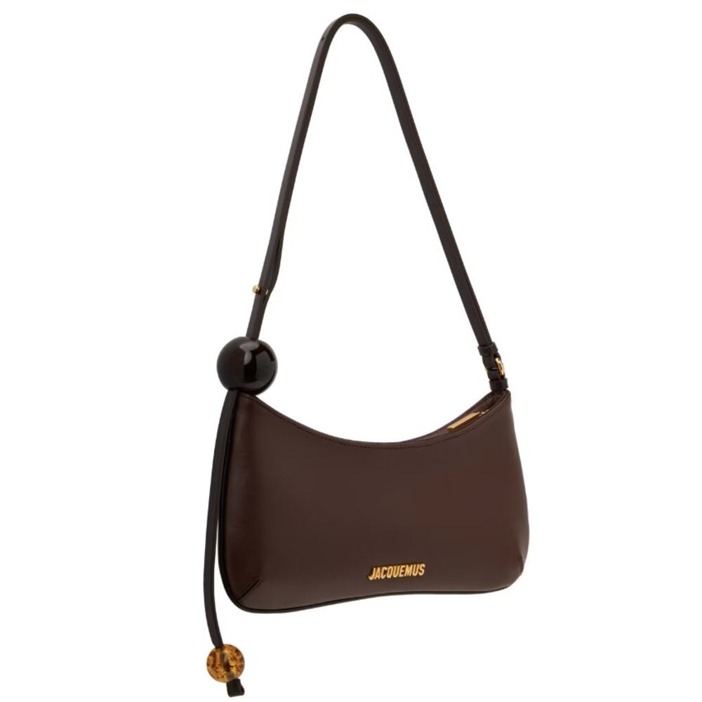 NEW JACQUEMUS BROWN LEATHER SPHERE MINI SHOULDER BAG NWT AUTHENTIC! - Picture 3 of 7